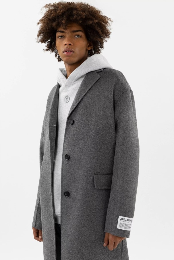 メディア ウール コート アクセル アリガト ベージュ