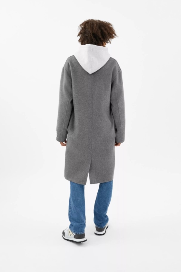 メディア ウール コート アクセル アリガト ベージュ