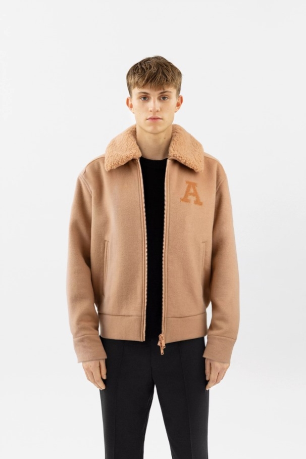 オルテガ ボンバー ジャケット ベージュ ショルダー アリガト