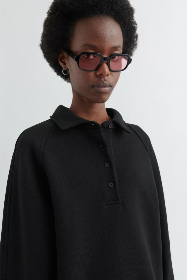 サンデー ポロ スウェットシャツ アクセル アリガト ブラック