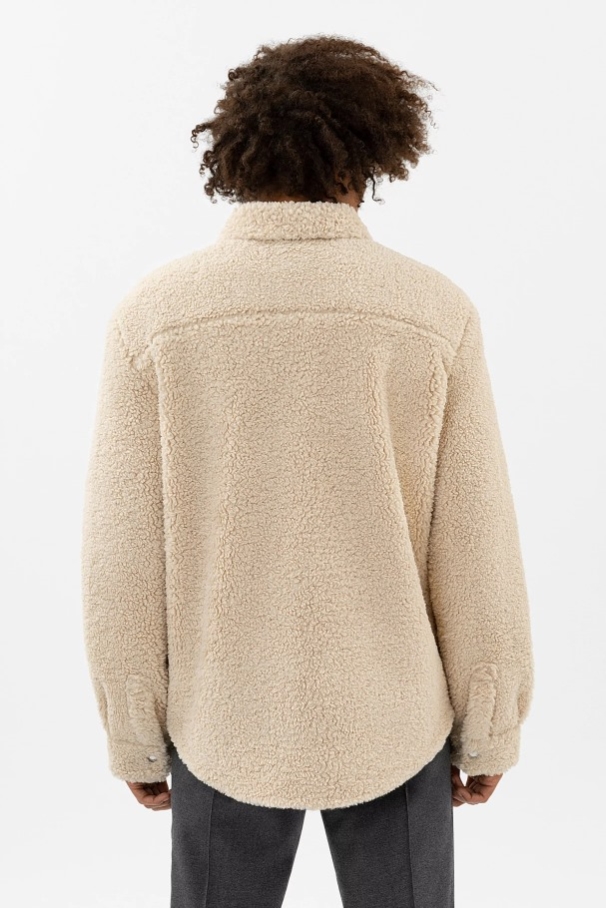 アクセル アリガト ベージュ アスペン テディ オーバーシャ​​ツ