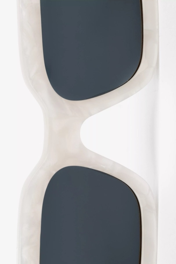 アリーナ 長方形 サングラス アクセル アリガト ジャパン ホワイト