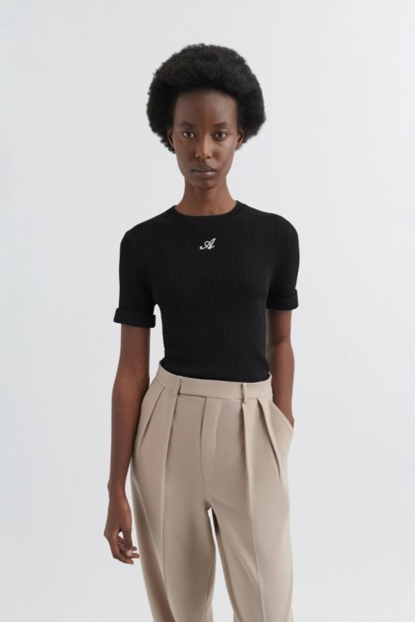 オナー ニット Tシャツ アクセル アリガト ブラック