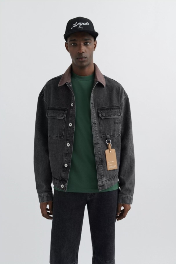 ウエスト ジャケット アクセル アリガト ウォッシュド ブラック