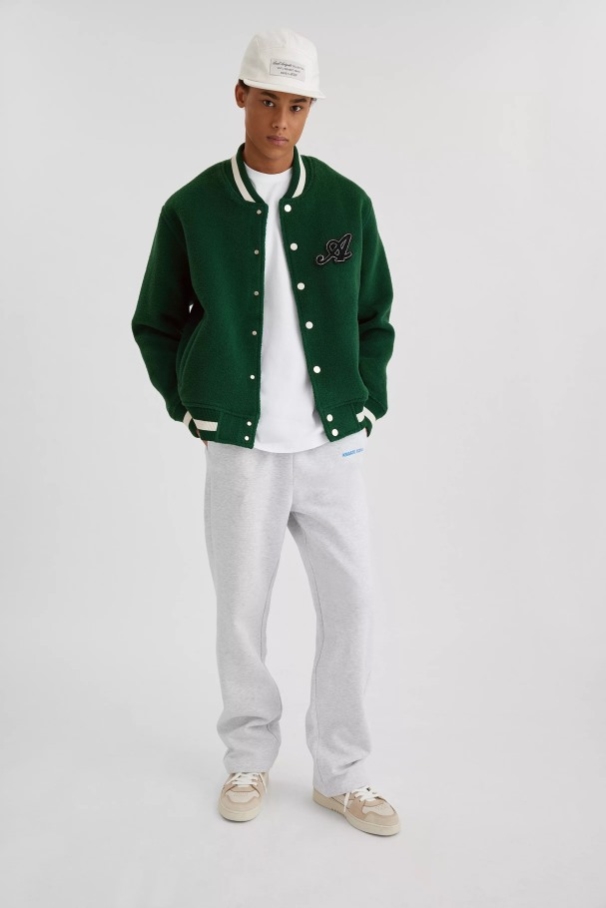 アクセル アリガト カレッジ グリーン オフコート ボンバー