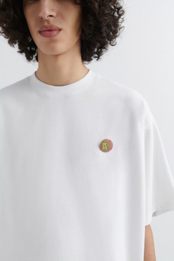 Axel Arigato ホワイト頭字語モノグラム T シャツ