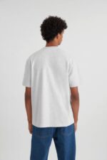 アクセル アリガト グレー メランジ カレッジ ロゴ Tシャツ - 画像 (2)