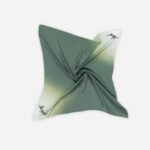 プリズム シルク スカーフ ベルギー ブロック ダーク グリーン アクセル アリガト
