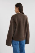 メモリー リラックス カーディガン ブラウン アクセル アリガト - 画像 (2)